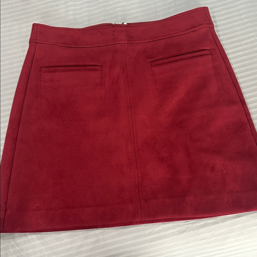 LOFT Rich Red Mini Skirt